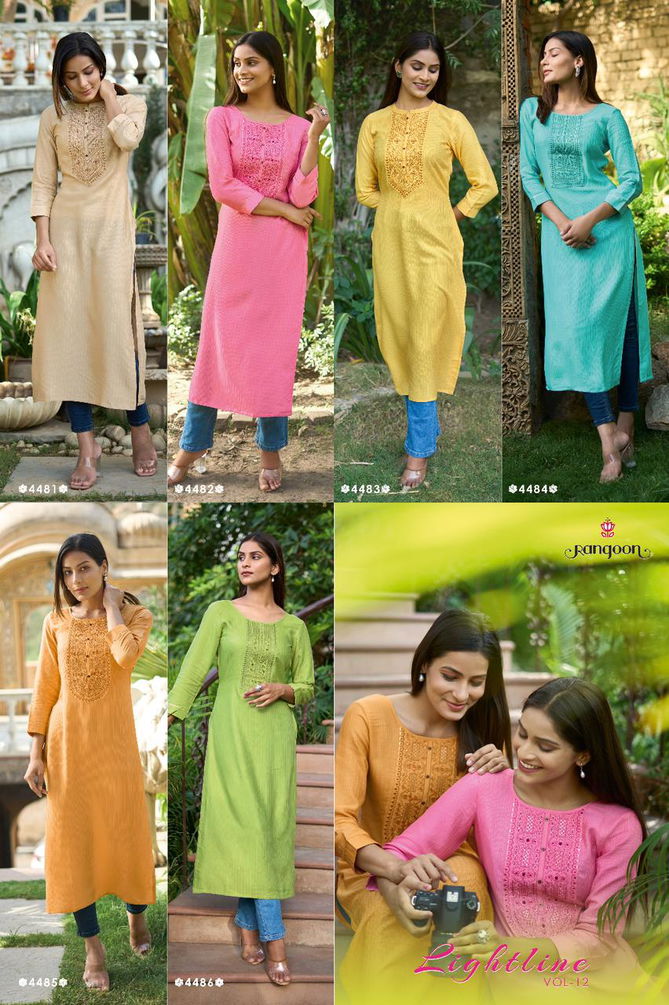 Light Line 12 By Rangoon Designer Kurtis Catalog